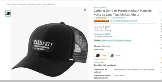 Gorra Carhartt unisex por 12.50€
