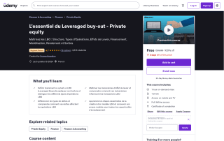 Curso de Finanzas y Contabilidad Private Equity Esencial sobre Leveraged Buy-out Gratis