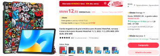 Funda para Matepad 11.5´´ por $12.53 en AliExpress