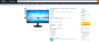 Monitor da PHILIPS de 21.5 polegadas - R$ 579