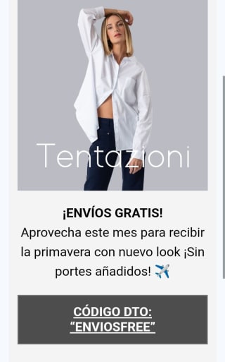 Portes gratis este mes en tentazioni