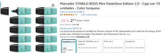 Recopilación Marcador STABILO BOSS Mini caja con 10ud por 2,96€