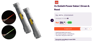 2-Stuks Goliath Power Saber voor €39,95bij Ibood