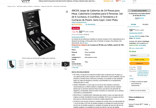 Juego ARCOS de cubiertos 24 Piezas por solo 56,69€