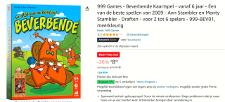 999 Games Beverbende Spannend tactisch geheugenspel voor €8,92 bij Amazon