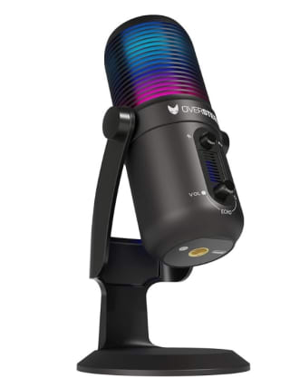 Oversteel - Elinvar Micrófono USB para juegos, Cardioide y Omnidireccional con Brazo y soporte, Iluminación RGB por 16,20€