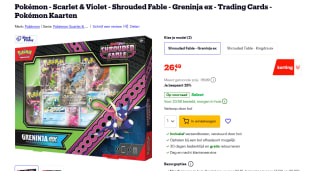 Pokémon - Scarlet & Violet - Shrouded Fable - Greninja ex - Trading Cards - Pokémon Kaarten voor €26,49 bij Bol