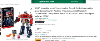 LEGO Optimus Prime voor €104,99 bij Amazon
