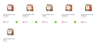 Alle Crosta & Mollica Pizza's voor €4,49 bij de Plus