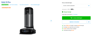 Eufy S1 Pro robotstofzuiger met laadstation voor €899 bij Coolblue