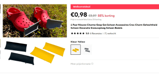 Sneeuwschuivers voor op je Crocs voor €0,98 bij Aliexpress