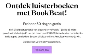 GRATIS 60 dagen luisterplezier met deze BookBeat kortingscode