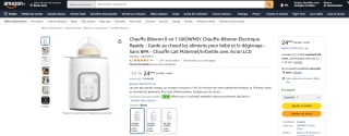 Chauffe Biberon 8 en 1 Grownsy à 24,99€