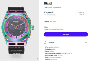 Reloj Cronografo de Hombre Diesel TIMEFRAME por 105€