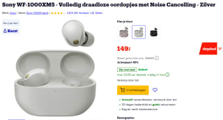 Sony WF-1000XM5 oordopjes voor €149 bij Bol
