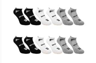 Pack de 12 calcetines Wilson Negro - Blanco y Gris por $11.390