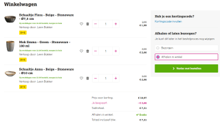 2+1 gratis op alle servies bij Leen Bakker