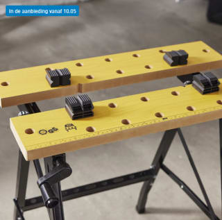 Workzone Inklapbare werkbank voor €19,99 bij de Aldi