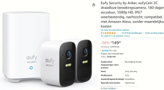 2 stuks Eufy Security EufyCam 2C draadloze outdoor beveiligingscamera's voor €149 bij Amazon