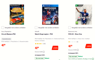 Diverse games vanaf €3,09 bij Bol.com