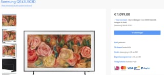 Samsung The Frame QLED LS03D (2024) 43" Wit voor €1099 bij El-vidas