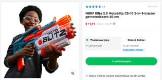NERF Elite 2.0 Motoblitz CS-10 - Blaster voor €19,99 bij Smythstoys