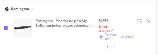 Remington - Plancha de pelo My Stylist, cerámica solko 6,1€
