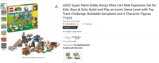 Lego Super Mario Diddy Kongs mijnwagenrit (71425) voor €53,81 bij Amazon UK