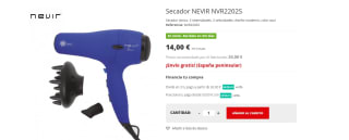 Secador NEVIR NVR2202S por 14€