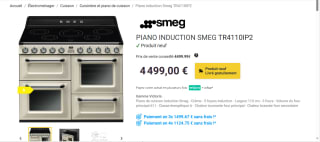 Piano SMEG INDUCTION à 4499€