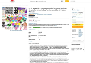 Kit de Tatuajes de Purpurina Temporales luminosos por solo 9,18€