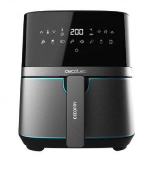 Cecofry Full InoxBlack 5500 Pro con Accesorios. Freidora sin Aceite de 5,5 L de Aire Caliente 1700 W, Dietética y Digital, Táctil, Acabados en Acero Inox, 8 Modos, Pack de Accesorios por 79€