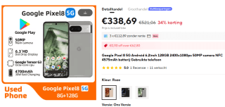 Google Pixel 8 - 128GB voor €339 bij Aliexpress