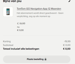 12 Maanden TomTom GO Navigation-App gratis dmv code bij TomTom