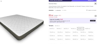 Colchón Viscoelástico Fresh Reversible de 90x190cm por 55.94€ (43.94€ usuario nuevo)