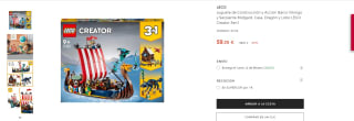 Set de Lego Barco Vikingo y Serpiente Midgard, Casa, Dragón y Lobo a mitad de precio por 59,35€