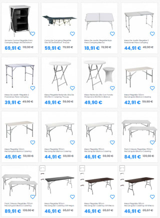 Hasta 40% dto en muebles de camping