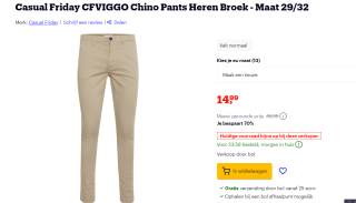 Casual Friday CFVIGGO Chino herenbroek voor €14,99 bij Bol