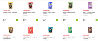 Hollie varianten ontbijtgranen 2 voor €5,99 bij de Plus