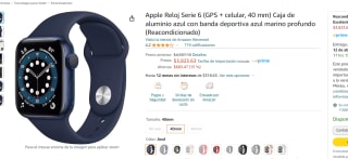 Reacondicionado - Apple Reloj Serie 6 (GPS + celular, 40 mm) por $3823