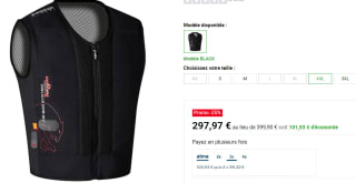 Protection de moto Airbag Furygan Fury à 297,97€