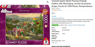 Puzzle de 1000 piezas marca Schmidt Spiele Thomas Kinkade, Kiddinx, Bibi Blocksberg, reunión de jóvenes Brujas por 7,07€