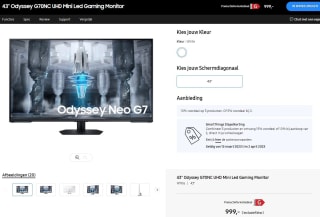 Samsung Odyssey Neo G7 G70NC 43" Wit voor €999 bij Samsung