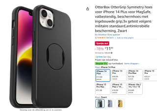 OtterBox Hoesje Geschikt voor Apple iPhone 14 Plus voor €11 bij Amazon