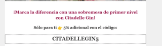 5% dto extra en Citadelle Gin desde Petit Celler