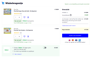 2e artikel halve prijs op Play-Doh sets bij Bol.com