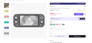 Consola Nintendo Switch Lite por 140€ Varios colores