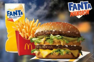 Halloween Hamburguesa + Patatas + Fanta Naranja de Mcdonalds por 5€