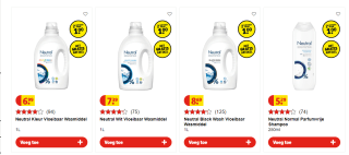 Alle Neutral producten de 2de voor €1 met gratis kraskaart bij Kruidvat