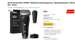 Braun Shaver Series 9 - 9510s wet&dry voor €198 na cashback bij Bol